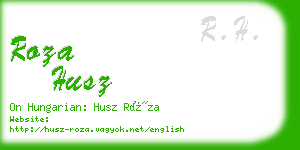 roza husz business card